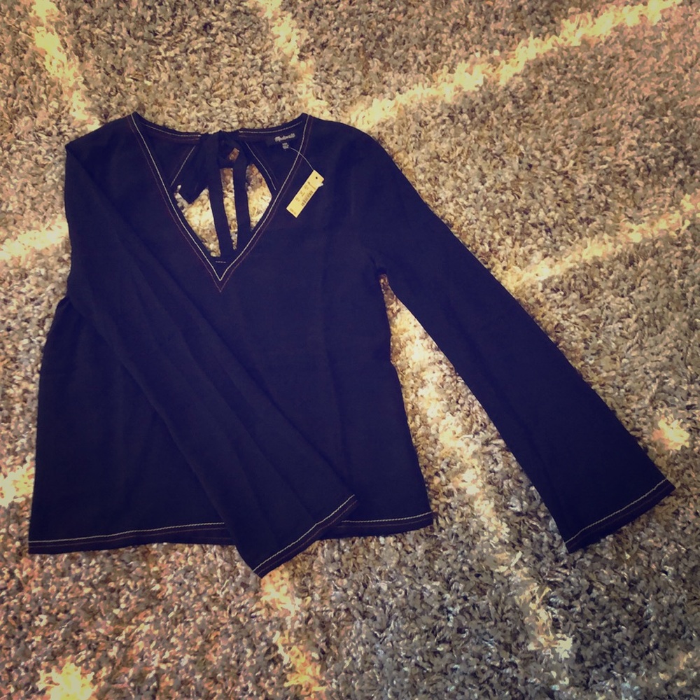 Madewell Black Long Sleeve Blouse